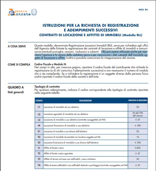 Cedolare secca affitto abitazione