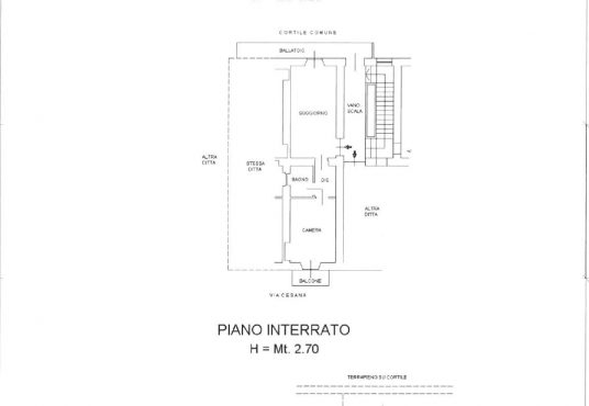 planimetria di appartamento in affitto torino via cesana