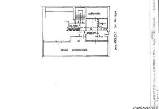 planimetria di casa in affitto in torino largo migliara